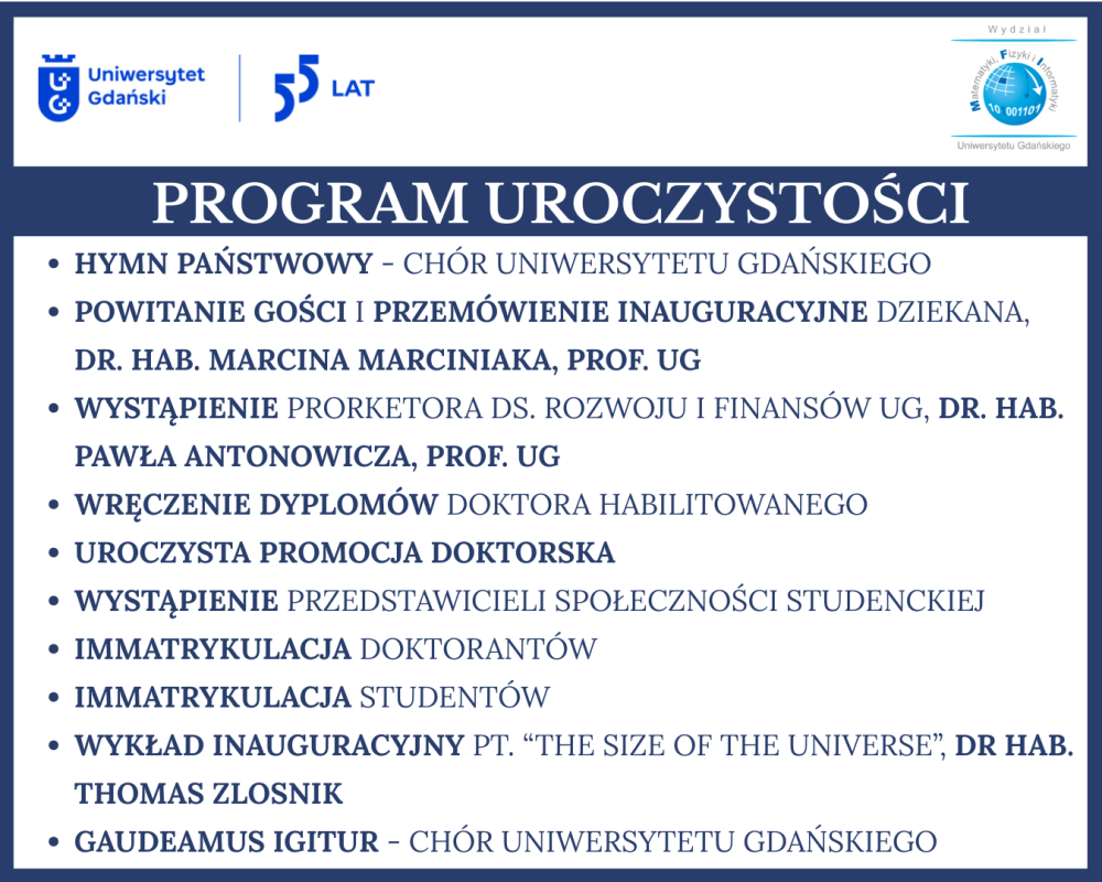 program uroczystości