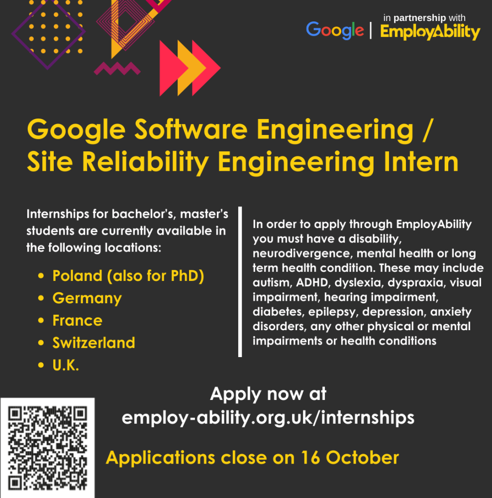 plakat informacyjny ze szczegółami w języku angielskim