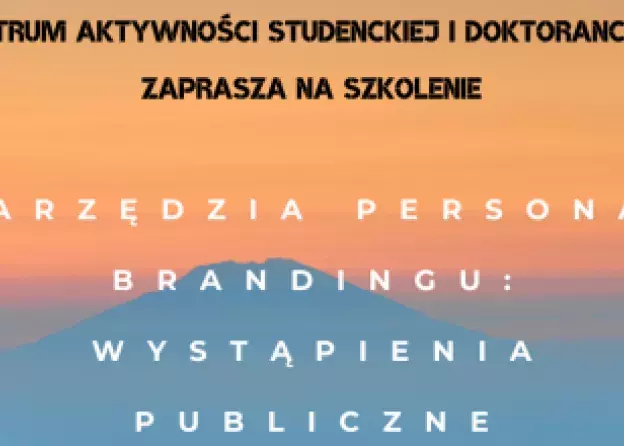 Szkolenie „Narzędzia personal brandingu: wystąpienia publiczne”