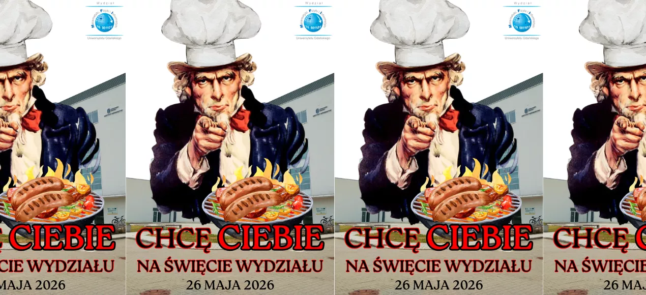 Uncle Sam z grillem na plakacie o święcie wydziału